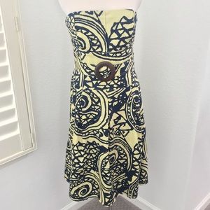 Kay Unger Strapless Belted Cocktail Dress Women's Size 10 Elegant